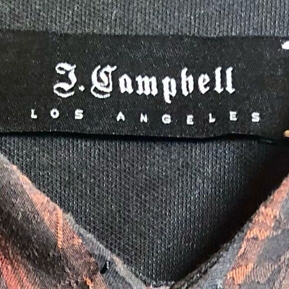 J Campbell Los Angeles Striped Long Sleeve Shirt in Brown/Black Men’s Large - Picture 7 of 7